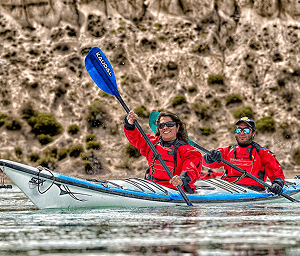 Navegación en Kayaks dobles por el Río Santa Cruz